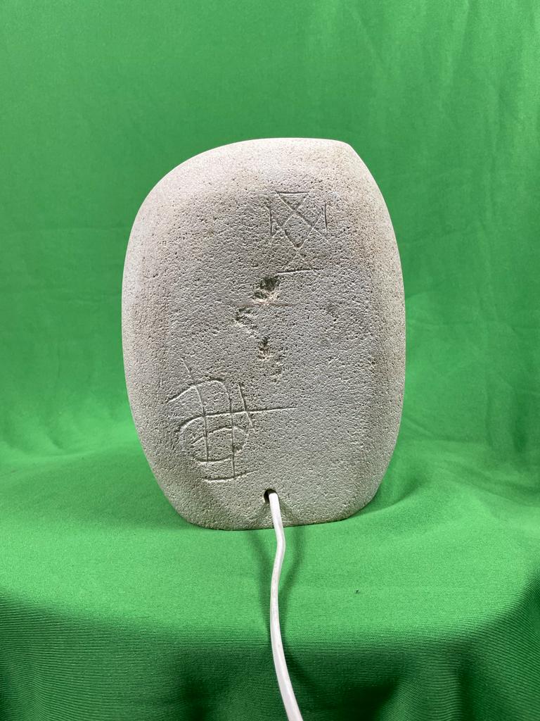 Lampe Veilleuse Vintage par Albert Tormos – Sculpture en Pierre des Années 70