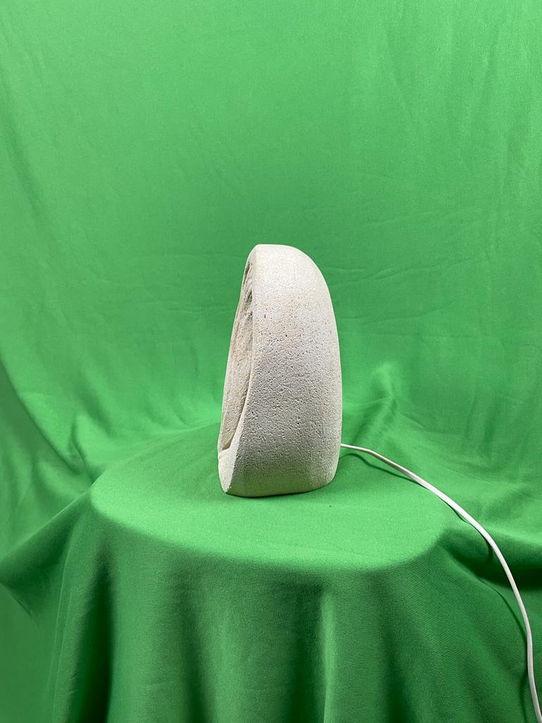 Lampe Veilleuse Vintage par Albert Tormos – Sculpture en Pierre des Années 70